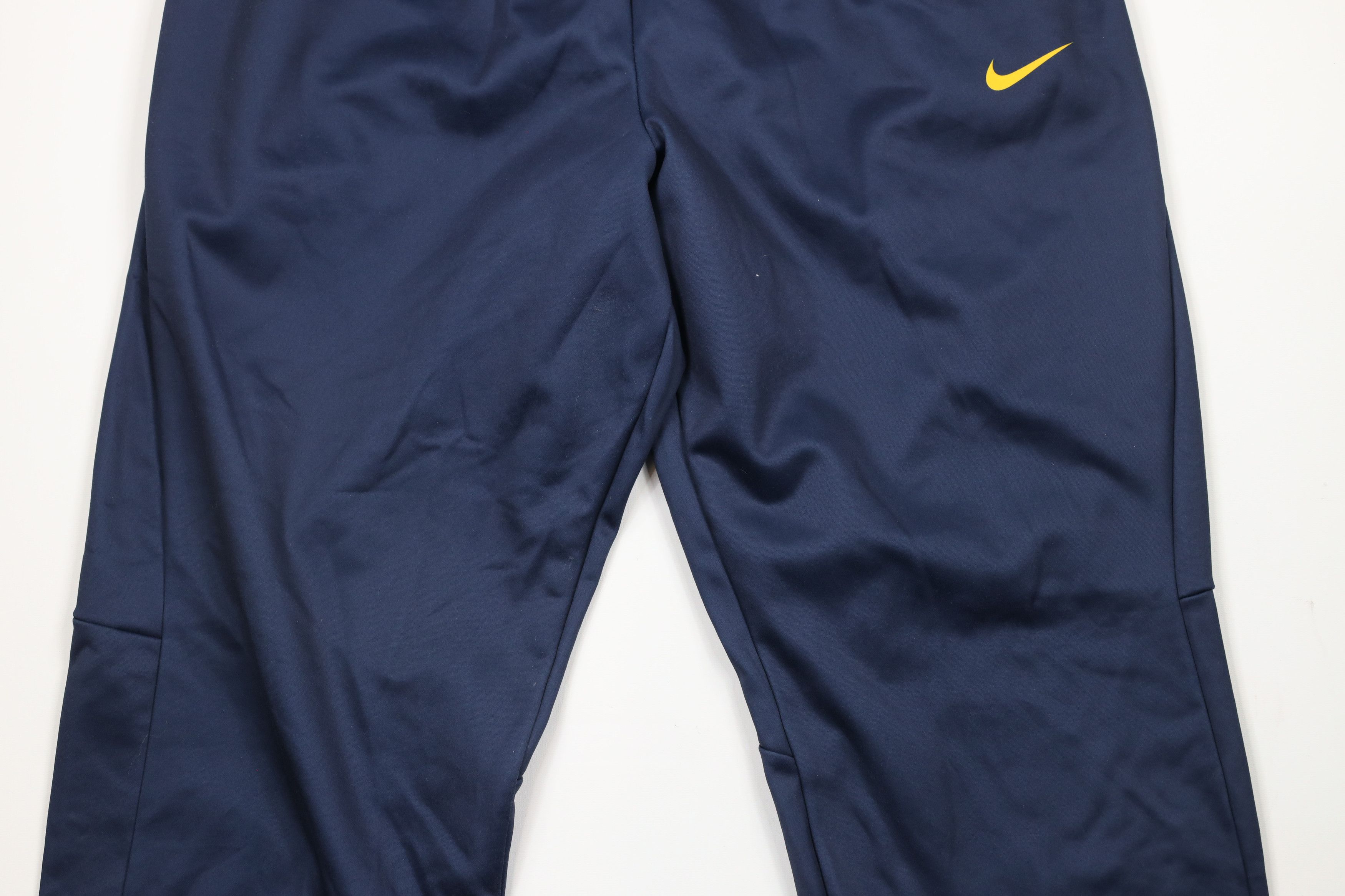 Nike × Vintage Vintage Nike Mini Swoosh Wide Leg Sweatpants Pants Blue Size US 42 / EU 58 - 3 Thumbnail