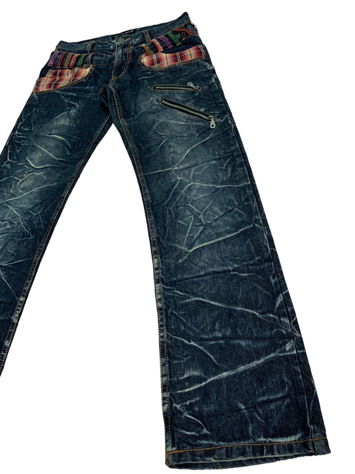 Japanese Brand 🔥Rare Double Waist Japanese Brand Nylaus Jeans Asid Wash Size US 30 / EU 46 - 10 Thumbnail