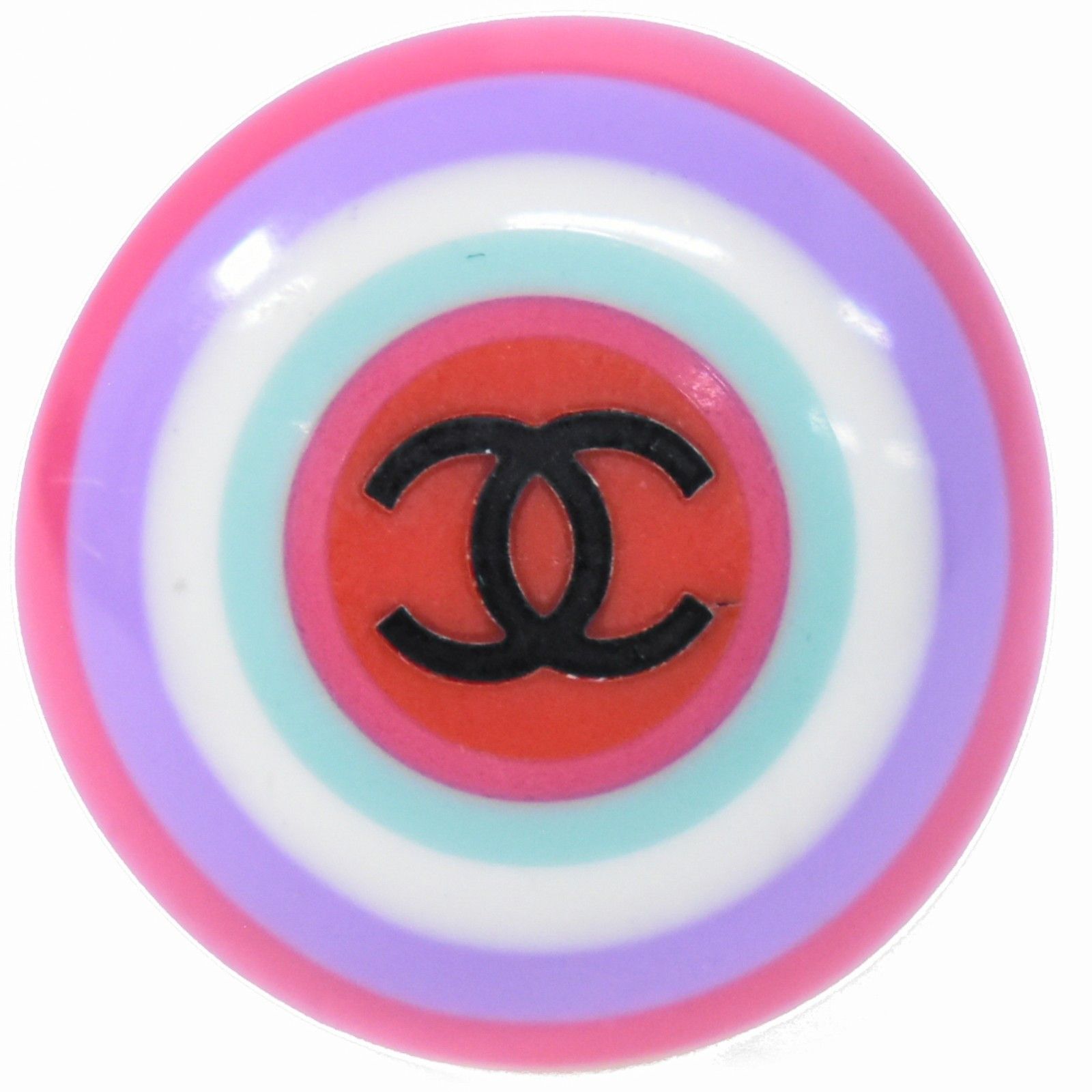Chanel Chanel CC Logo Ring Plastic Size ONE SIZE - 1 Thumbnail