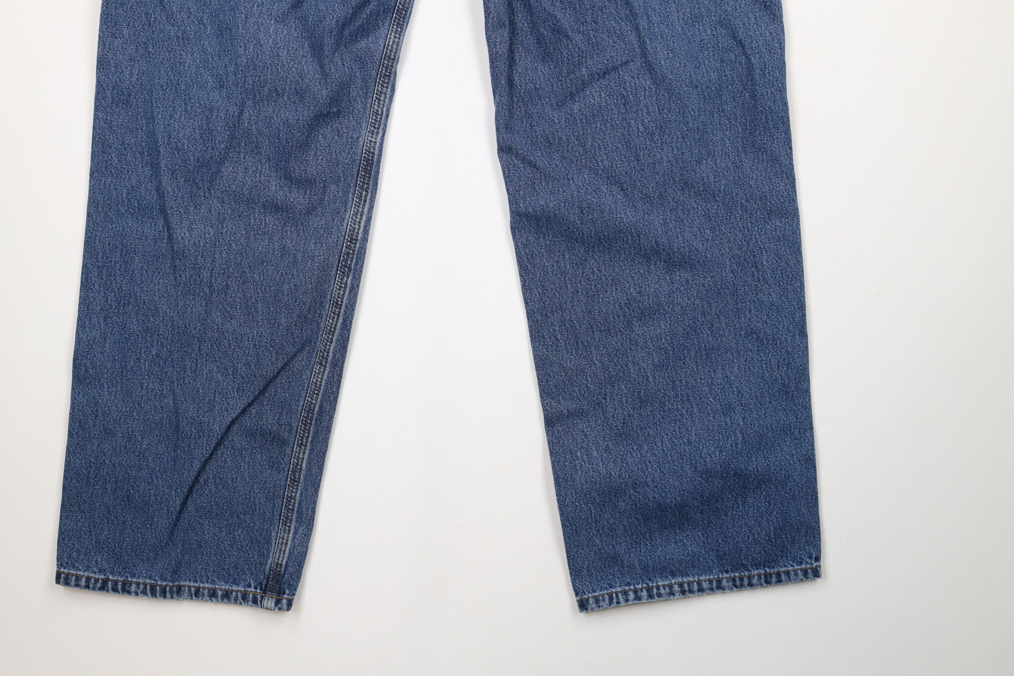 Carhartt × Vintage Vintage Carhartt Spell Wide Leg Dungaree Denim Jeans Blue Size US 32 / EU 48 - 11 Thumbnail