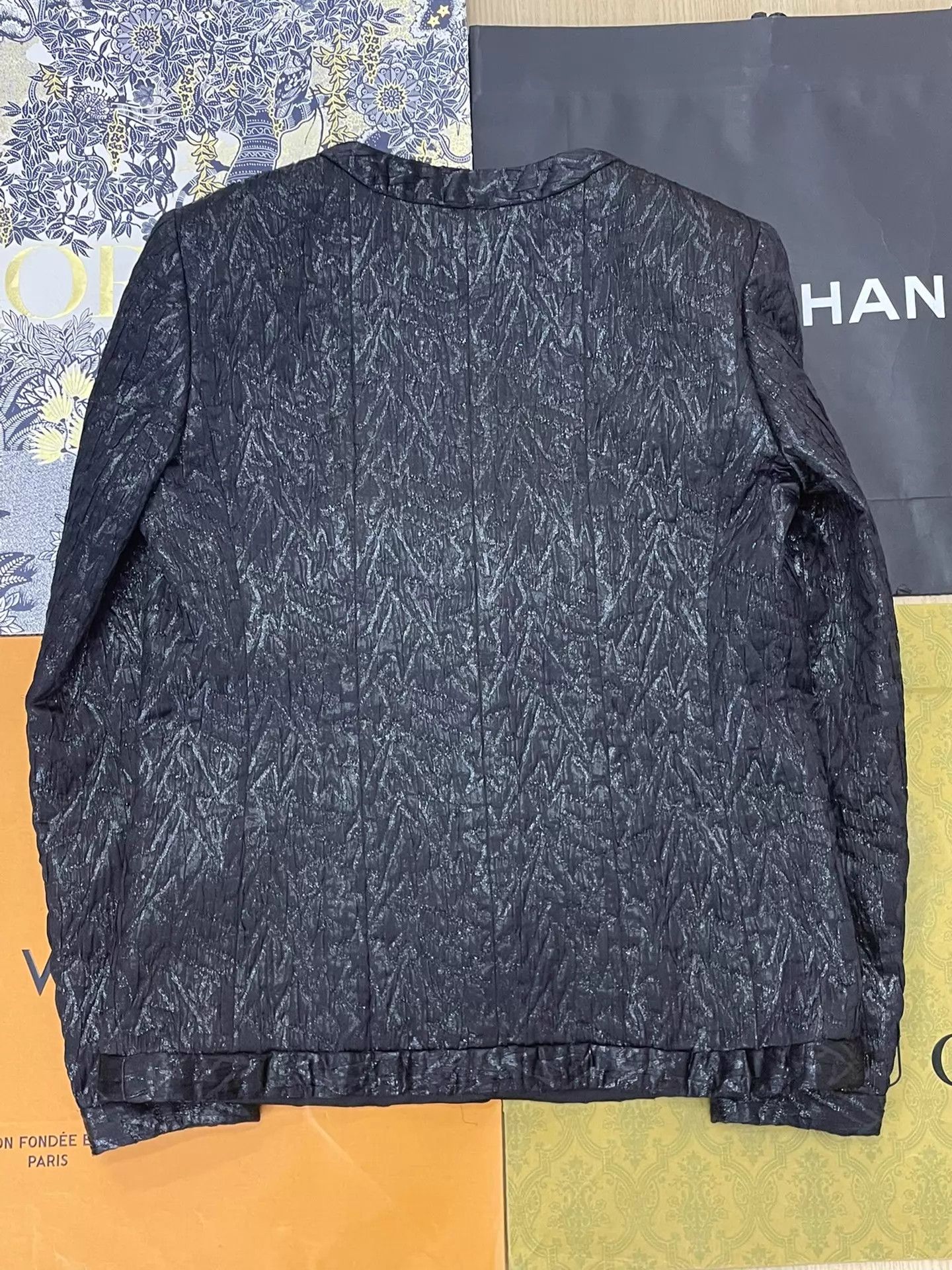Chanel Chanel Black V-Neck Women's Jacket 40 Size S / US 4 / IT 40 - 3 Thumbnail