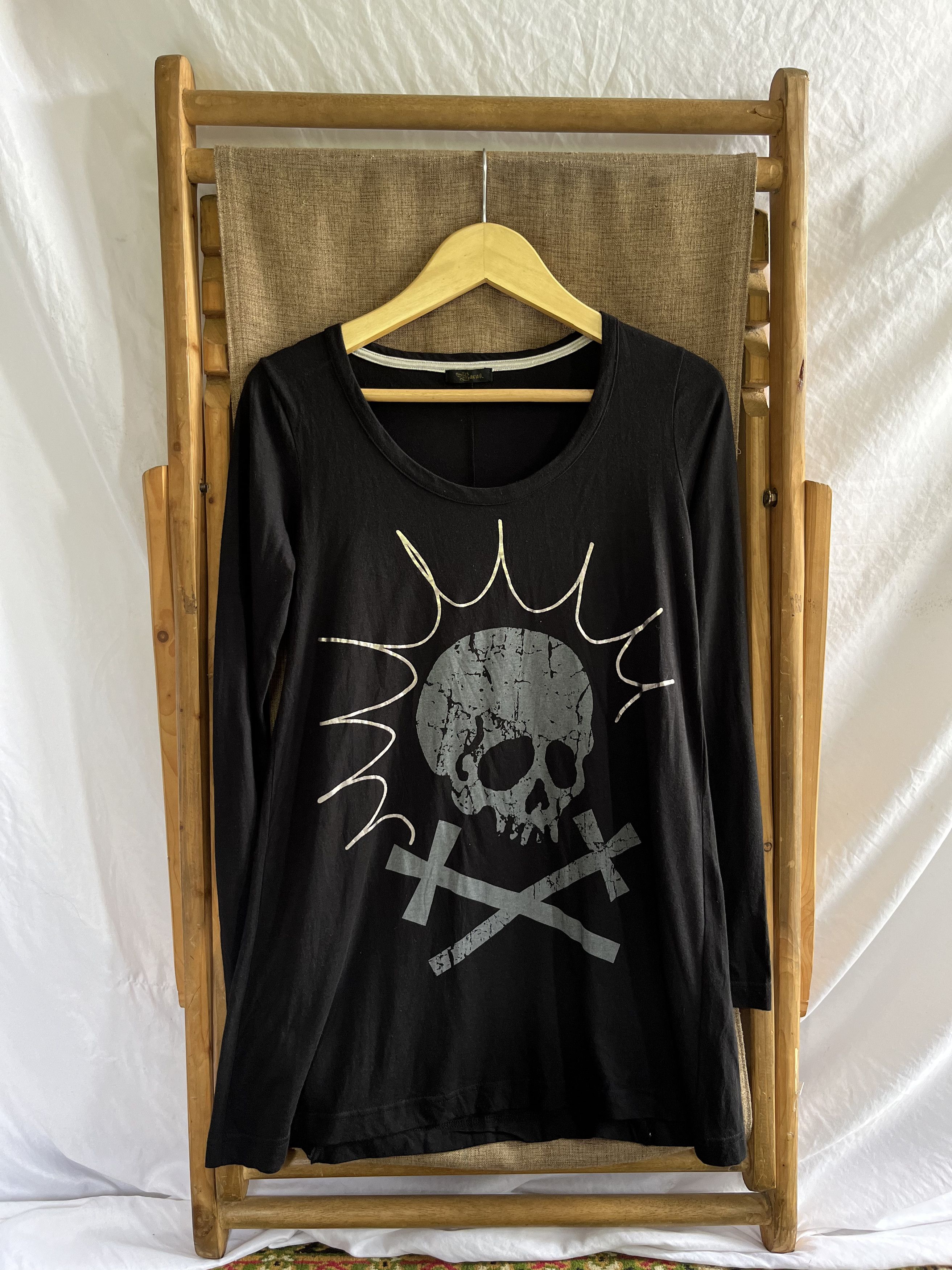 Hysteric Glamour × If Six Was Nine × Japanese Brand Japanese Brand Barak Skull Cross T-Shirt Zip Size XS / US 0-2 / IT 36-38 - 3 Thumbnail