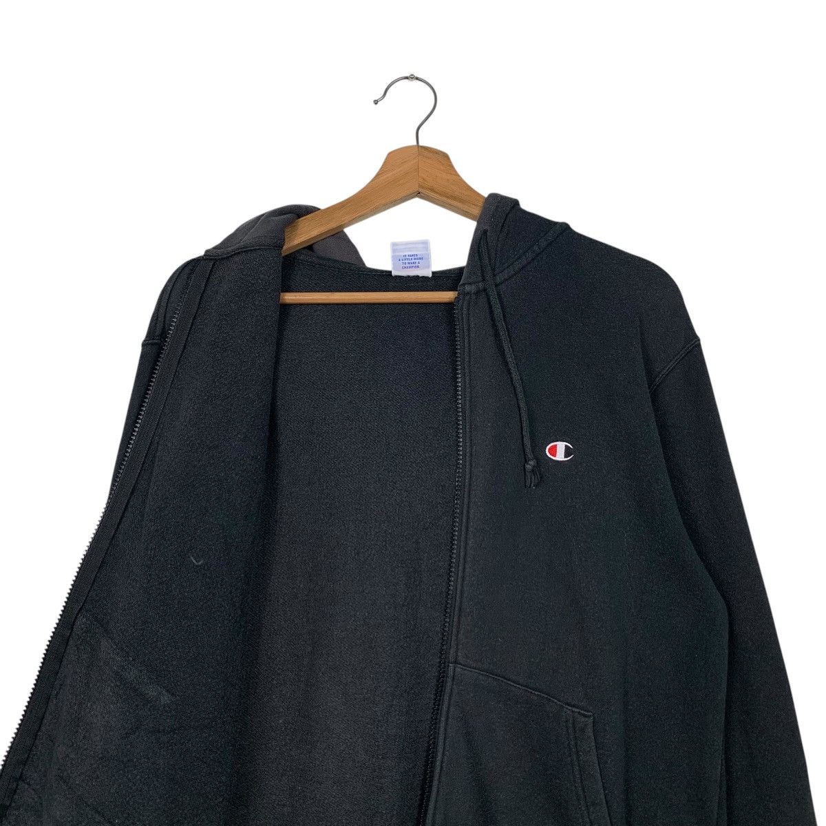Champion Y2k Vintage CHAMPION Zipper Hoodie Sweatshirt #2664-C119 Size L / US 10 / IT 46 - 9 Thumbnail