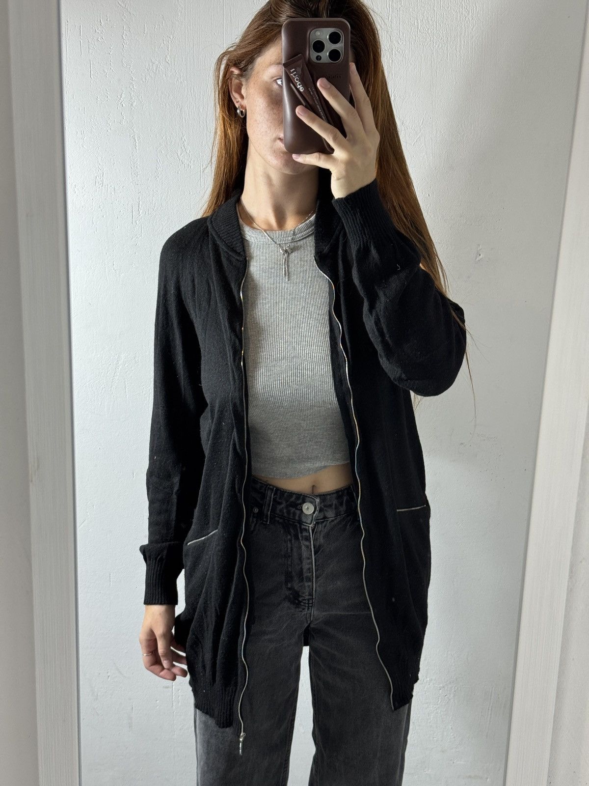 Cop Copine VINTAGE COP COPINE 2000s ZIP UP LONG CARDIGAN Size S / US 4 / IT 40 - 3 Thumbnail