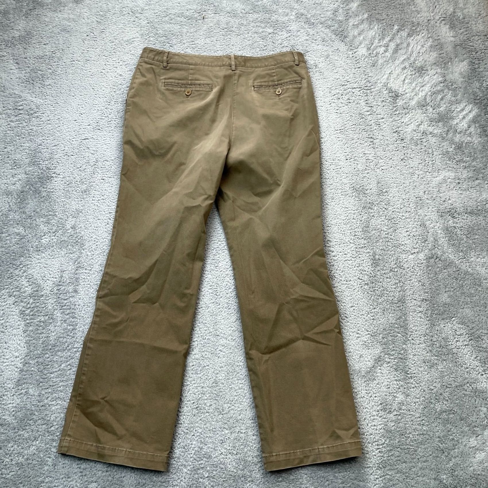 Talbots Talbots Pants Womens 12P Petite Brown Bootcut Stretch Cotton Dress Pants Flat Front Inseam 27 Breathable Easy Care Pockets City Preppy Womens Size 24" / US 00 / IT 34 - 7 Thumbnail