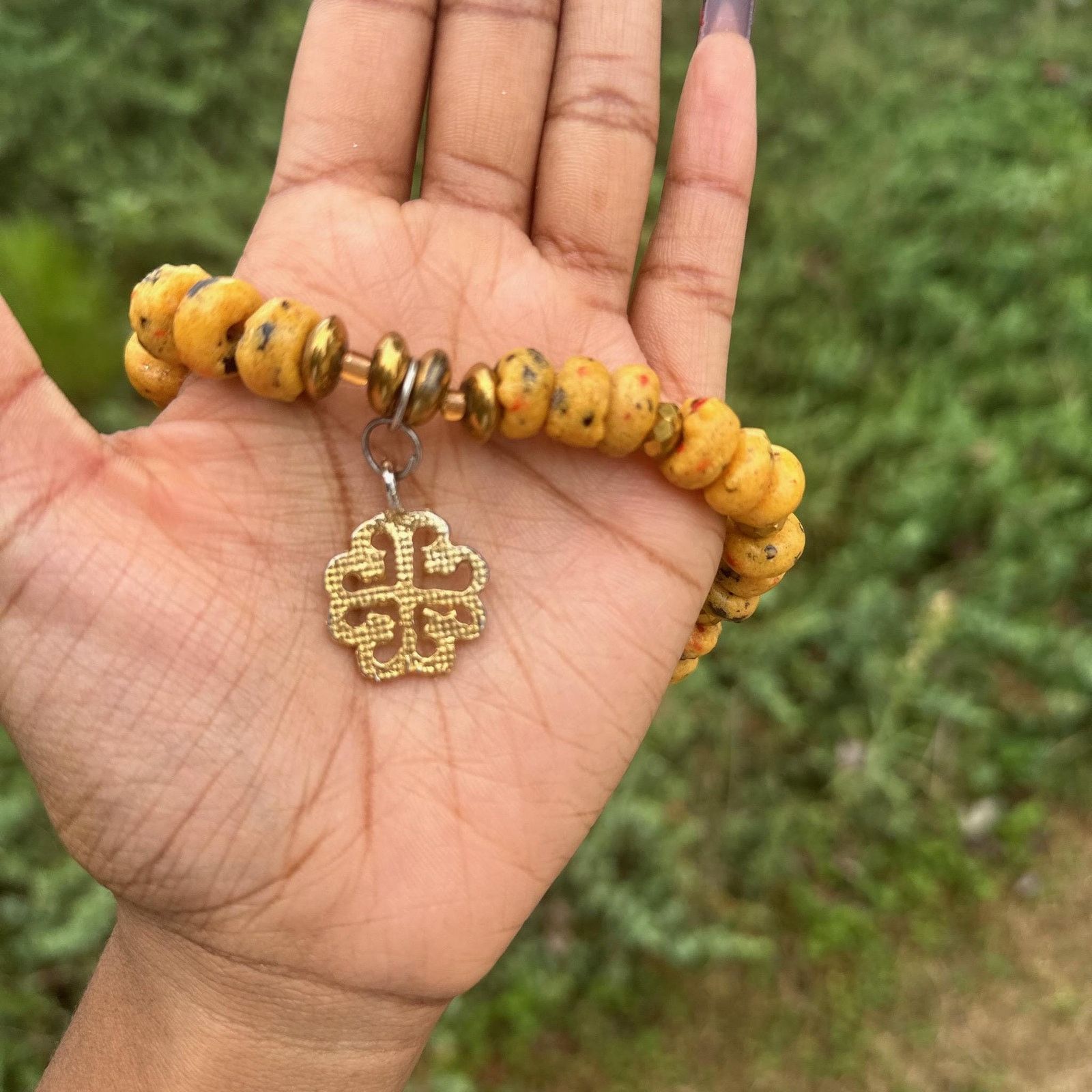 Handmade Small multicolored beaded African anklets from Ghana Size ONE SIZE - 3 Thumbnail