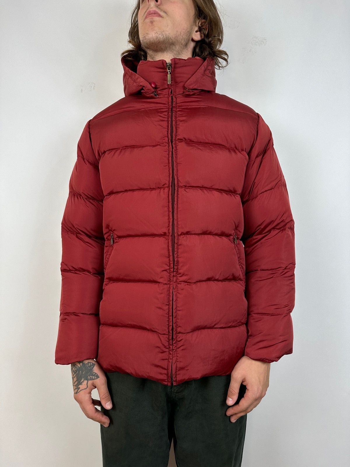 Moncler Vintage Moncler Nylon/Down Burgundy Puffer Jacket Size US L / EU 52-54 / 3 - 3 Thumbnail