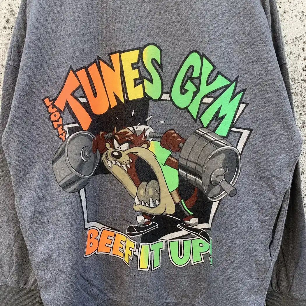 Vintage × Warner Bros 1993’s Vintage Looney Tunes Gym By Warner Bros. Sweater Size US L / EU 52-54 / 3 - 3 Thumbnail
