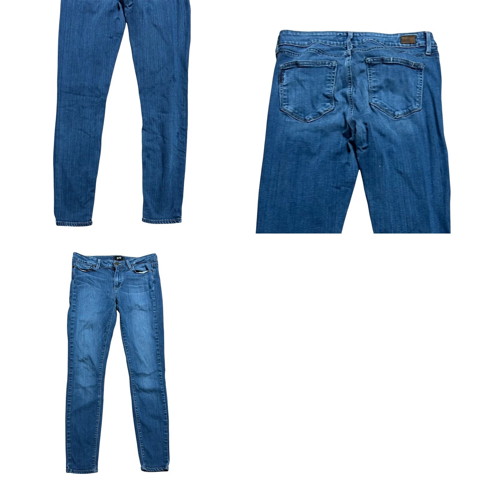 Paige Paige Verdugo Ankle Ultra Skinny Jeans Women's Size 29 Blue Denim 29"x27" Pants Jeans Slimming Stretch 5-Pocket Mid Rise Size 29" - 9 Thumbnail