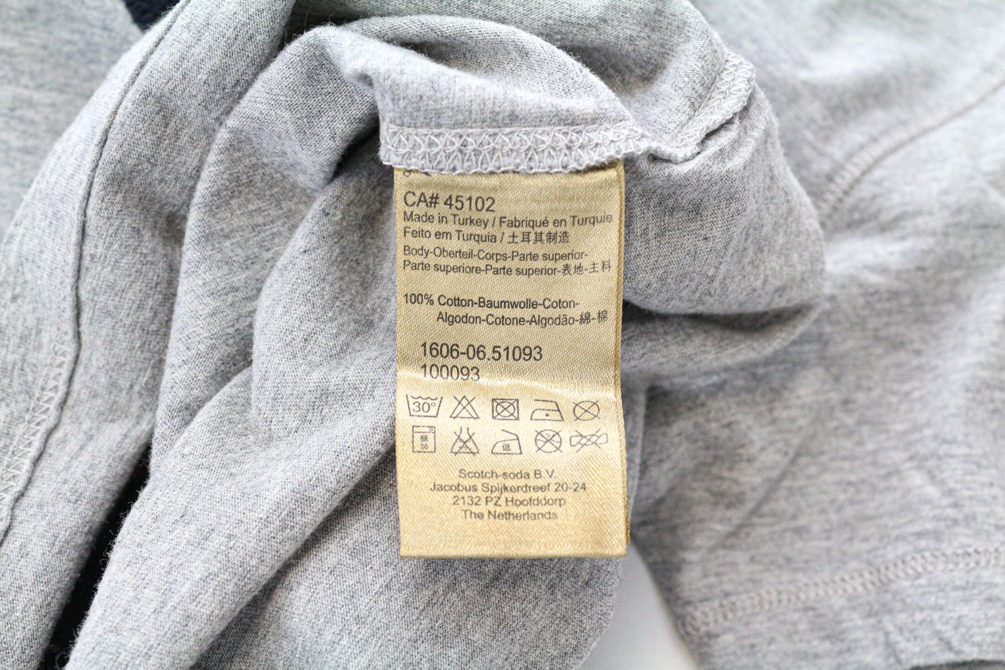 Scotch & Soda M Grey Crew Neck Cotton Embroidery T-Shirt 75999 Size US M / EU 48-50 / 2 - 7 Thumbnail