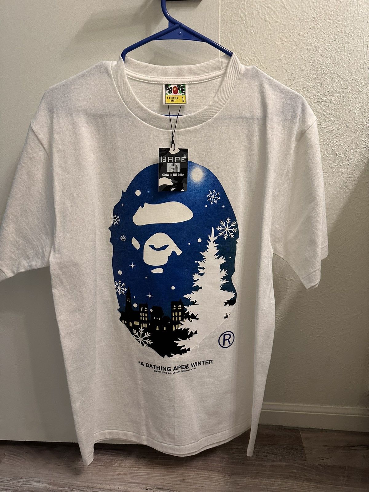 Bape glow in the fashion dark t shirt