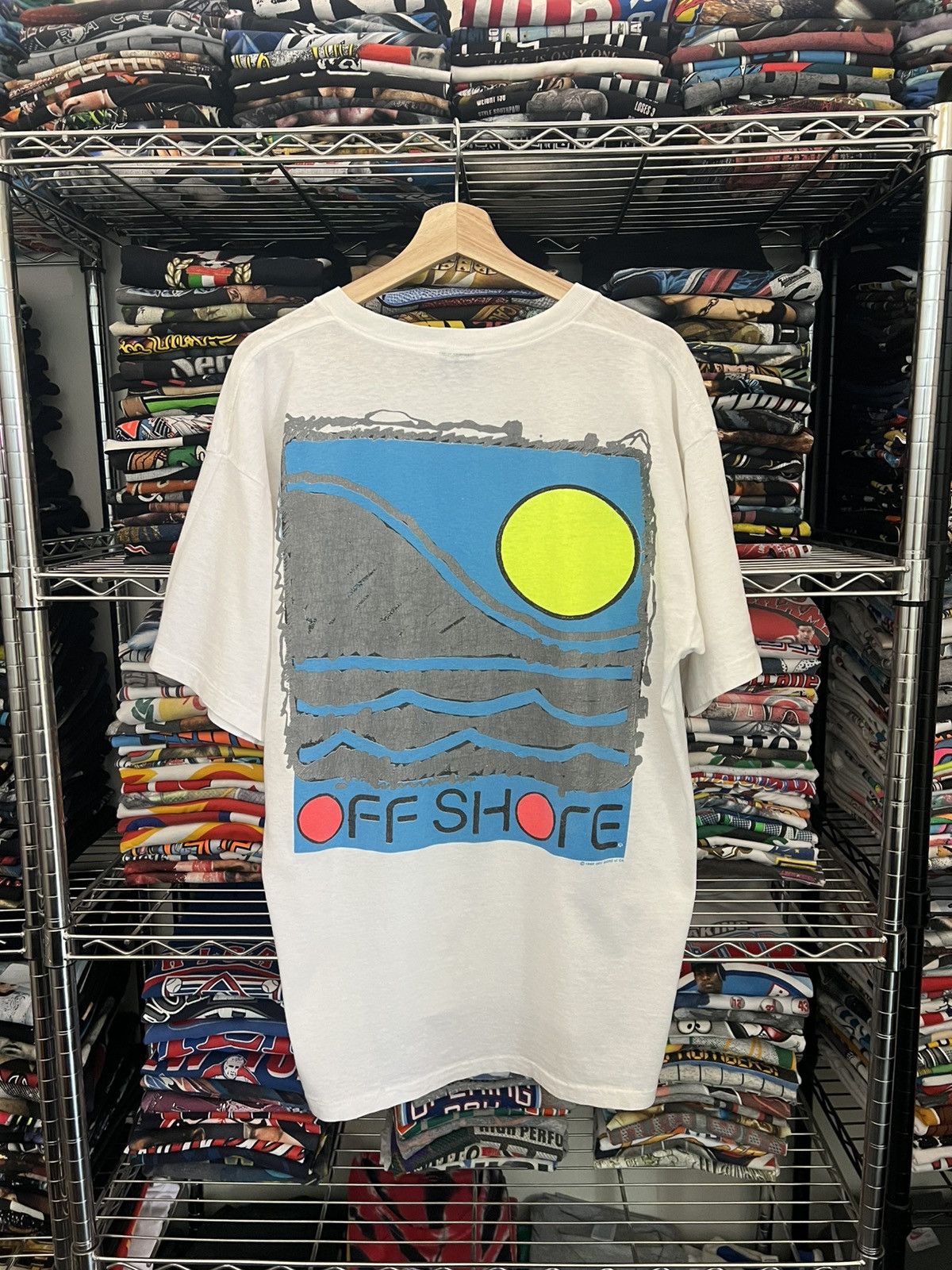 Quiksilver 1989 Off Shore Surf Skate Single Stitch 80s Tee Size US L / EU 52-54 / 3 - 1 Thumbnail