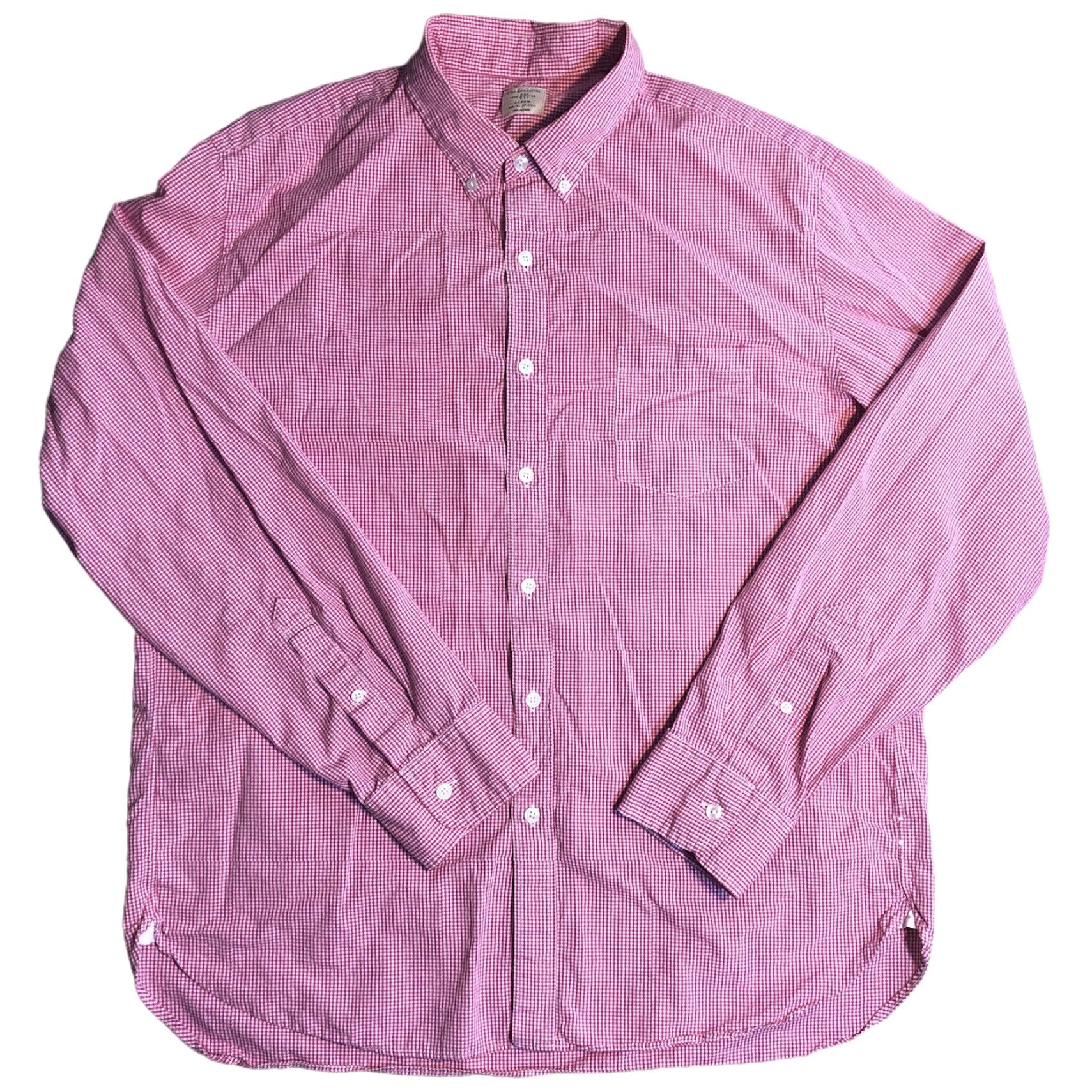 J.Crew J.CREW Shirt Men's Long Sleeve Button-Down Check Pattern Red & White Size XL Size US XL / EU 56 / 4 - 2 Thumbnail