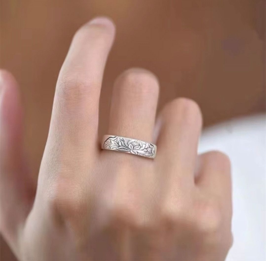 Jewelry × Vintage Retro Lotus Ring Size ONE SIZE - 1 Thumbnail