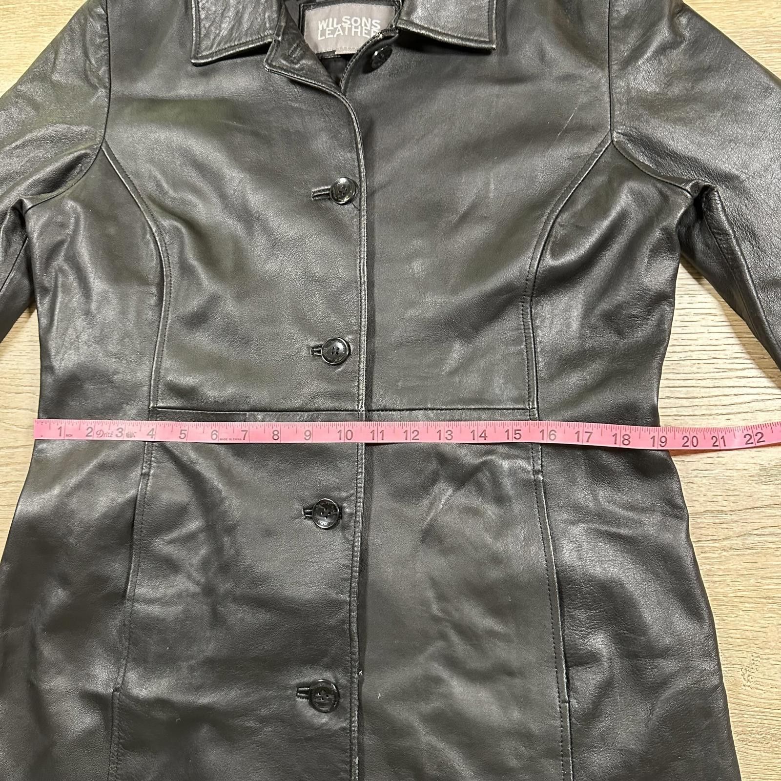 Wilsons Leather Wilsons Leather Women's Leather Jacket L Black Classic Style Size L / US 10 / IT 46 - 5 Thumbnail