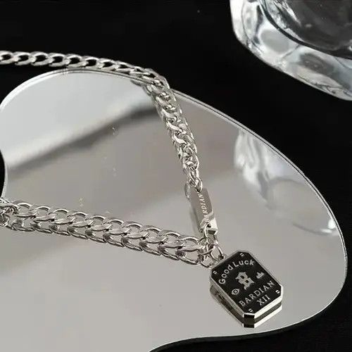 Other Good Lucky Letter B Black Tag Necklace Size ONE SIZE - 1 Thumbnail