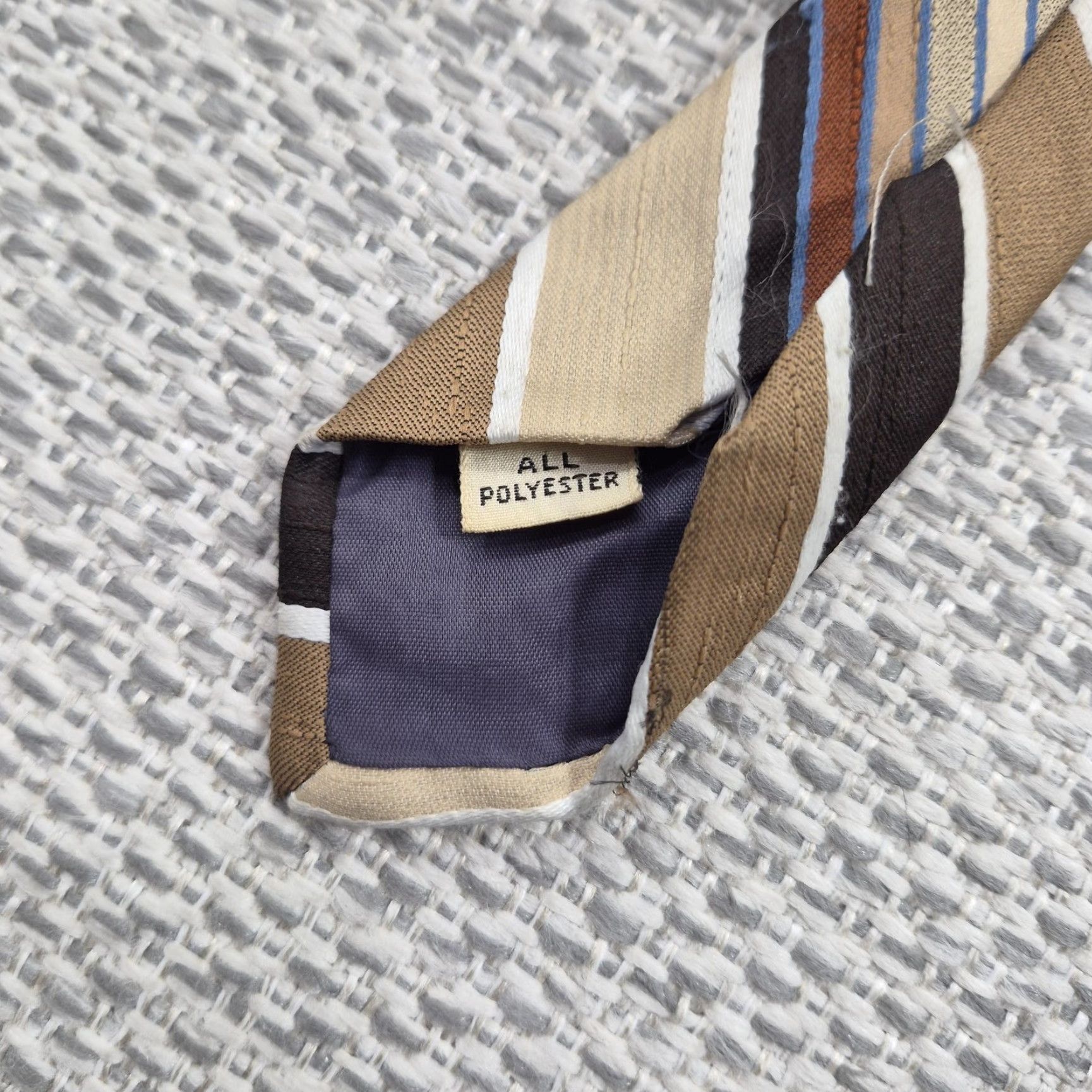 JCPenney VINTAGE JCPenney Tie Mens One Size Striped All Polyester Classic Woven Neckwear Size ONE SIZE - 6 Thumbnail