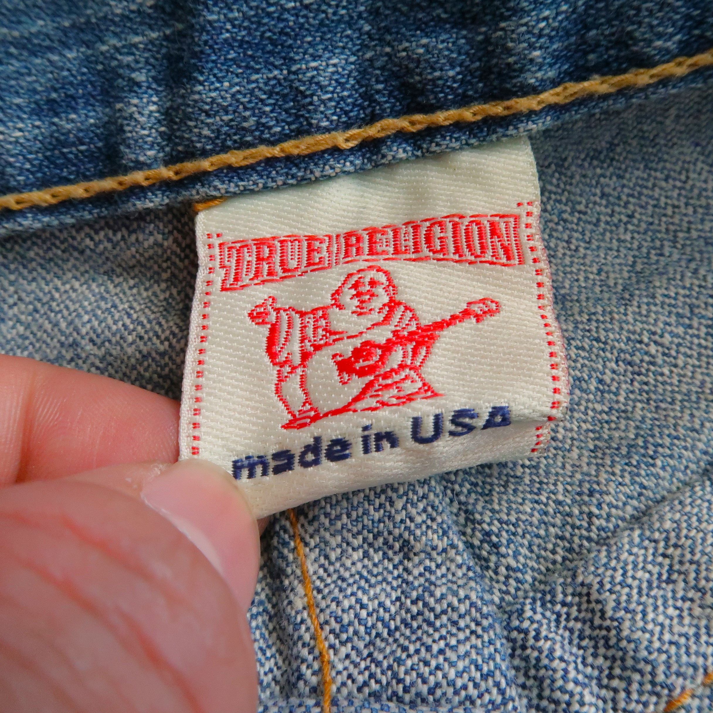 True Religion Vintage True Religion Spiral Cut Ripped Flared Denim Jeans Size US 32 / EU 48 - 8 Thumbnail