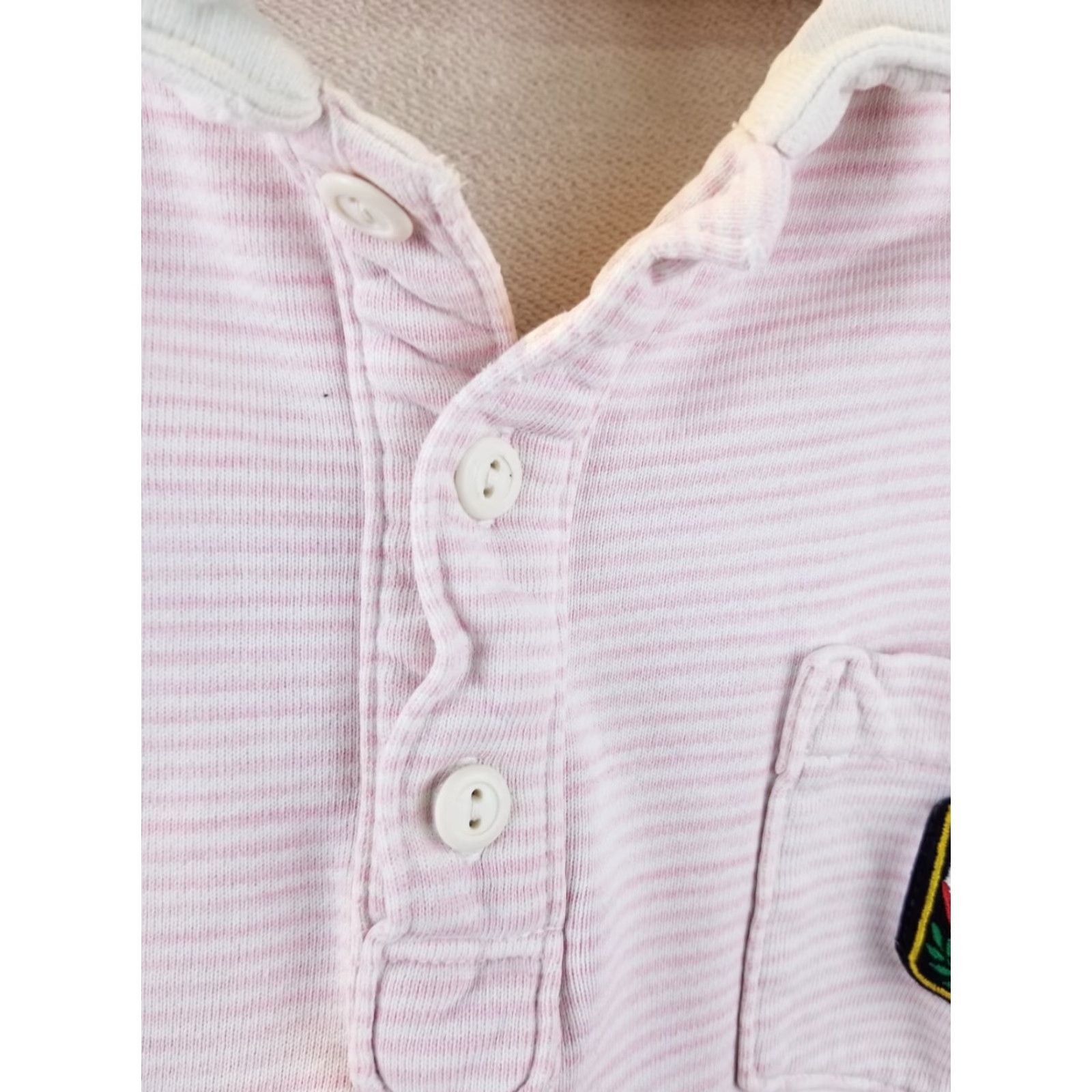 Polo Ralph Lauren VINTAGE 80' RALPH LAUREN POLO PINK STRIPED BUTTON DOWN SWEATSHIRT XL MEN Size US XL / EU 56 / 4 - 3 Thumbnail