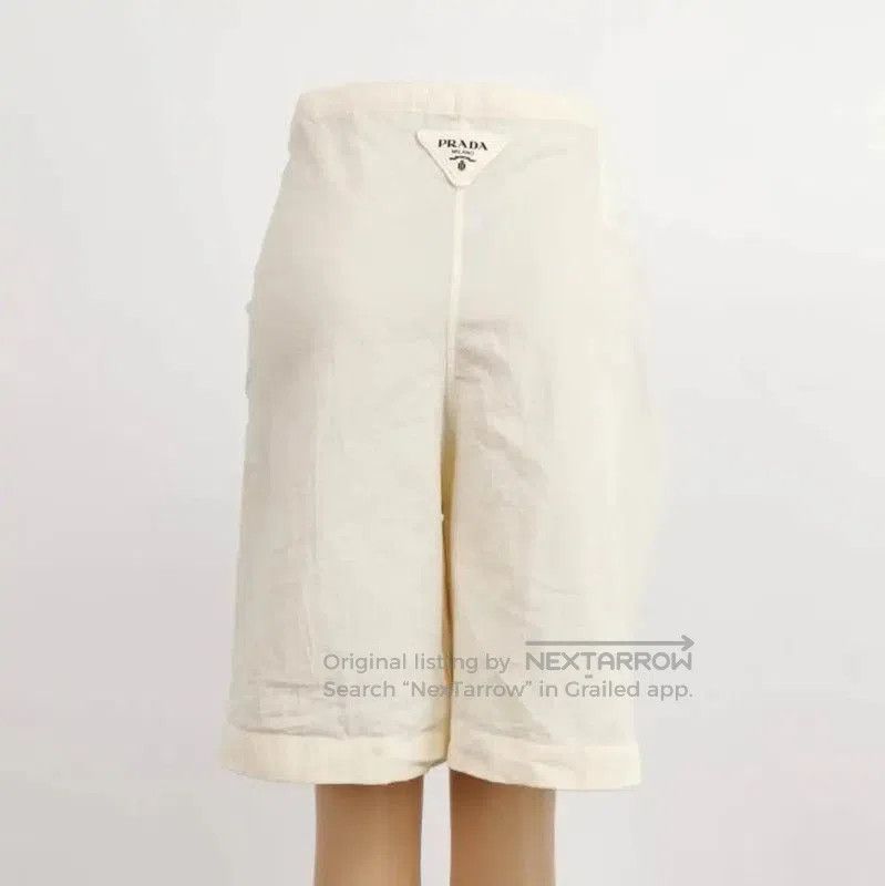 Prada Prada Beige Cotton Embroidered Coat. Size M / US 6-8 / IT 42-44 - 2 Thumbnail