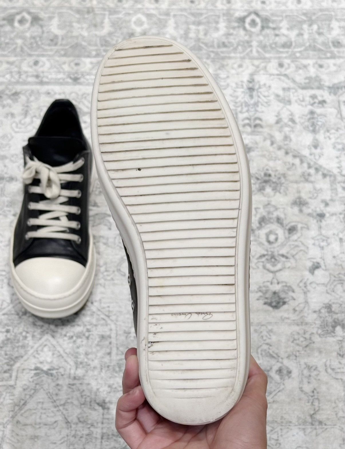 Rick Owens Rick Owens Mainline Leather Low-Top Sneakers Size US 8.5 / EU 41-42 - 8 Thumbnail