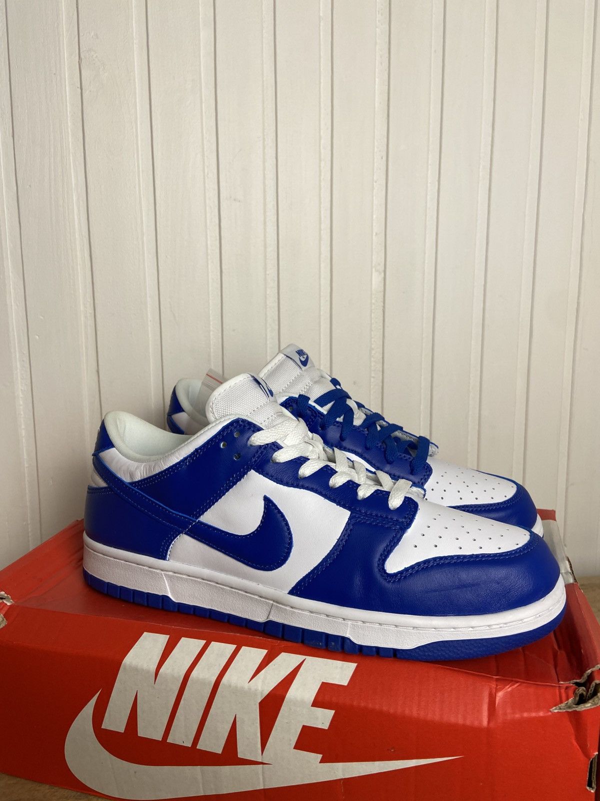 Nike New Nike Dunk Low SP "Kentucky" Size 10,5US Blue Size US 10.5 / EU 43-44 - 4 Thumbnail