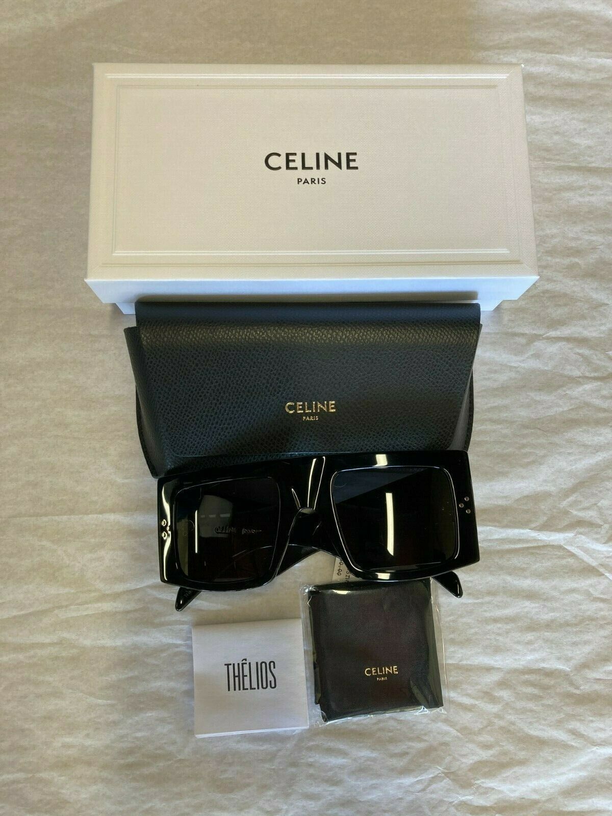 Celine CELINE CL40105I 01A Flat Top Sunglasses Black/Black Lens Size ONE SIZE - 6 Thumbnail