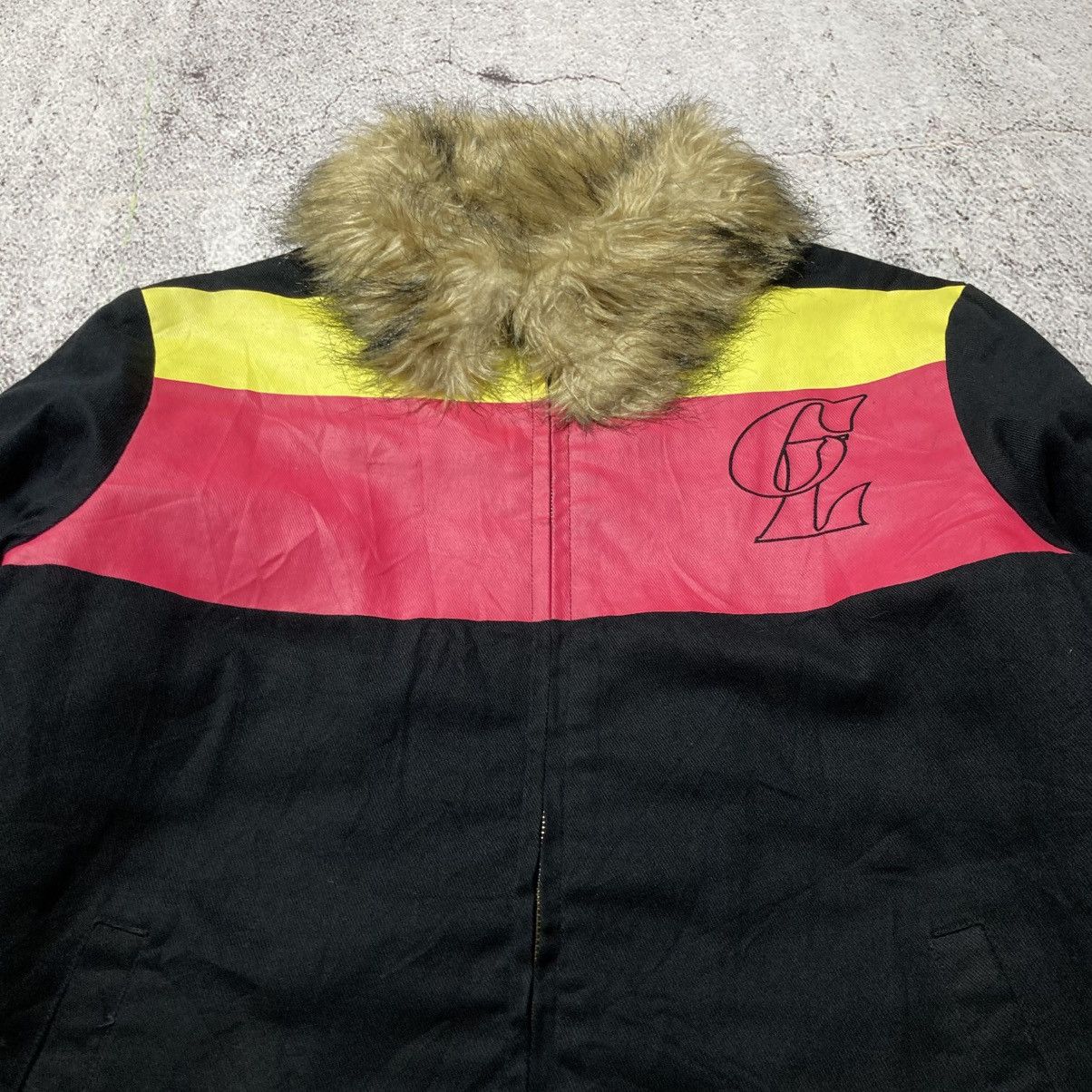 Japanese Brand 2000s CocoLulu Canvas Fur Work Jacket Black Punk Style Size US M / EU 48-50 / 2 - 7 Thumbnail