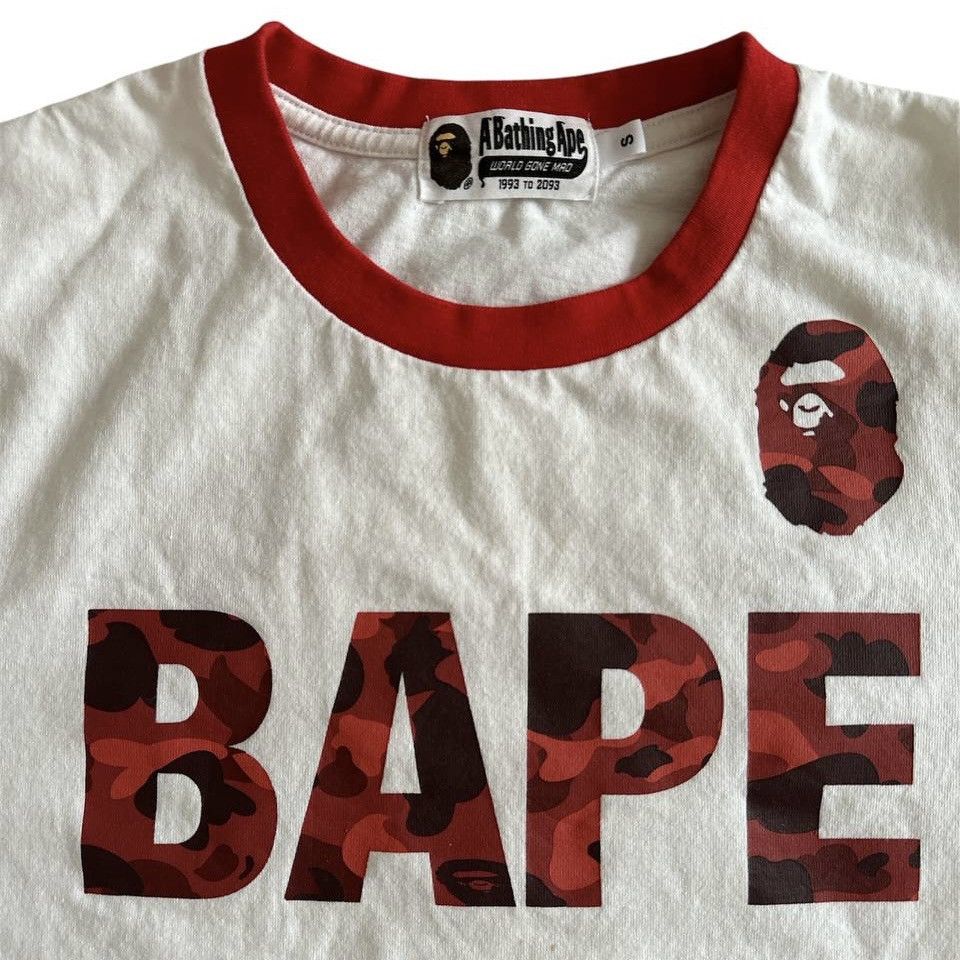 Bape × Vintage Bape Ringer tee 🐵 Size US S / EU 44-46 / 1 - 3 Thumbnail