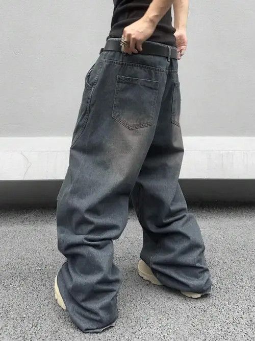 Japanese Brand × Vintage Washed Baggy Denim Jeans Loose fit Size US 32 / EU 48 - 2 Thumbnail