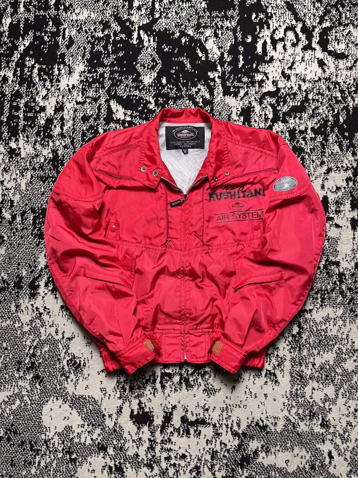 image of Moto x Racing Vintage Kushitani Hamamatsu Air System Racing Jacket in Red, Men's (Size Medium)