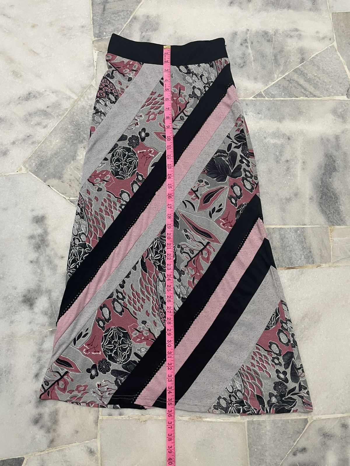 If Six Was Nine Vintage Ozz On Oriental Design Mesh Skirt Size 25" / US 0 / IT 36 - 10 Thumbnail