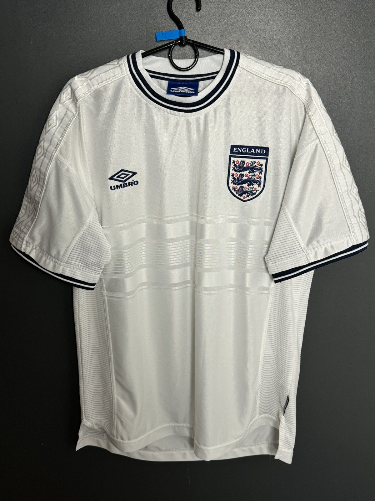 Umbro England National Team 99/01 Home Football Soccer Jersey Size US L / EU 52-54 / 3 - 1 Thumbnail
