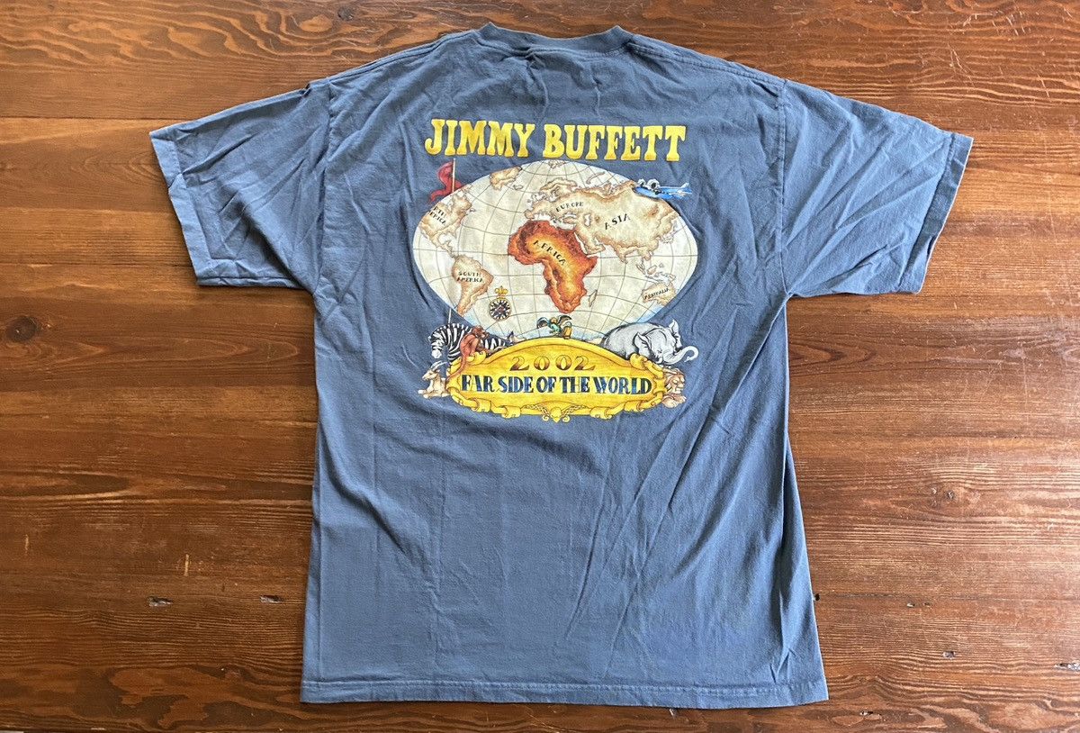 Band Tees Vintage 2002 Y2K Jimmy Buffet Far Side of the World Tour Tee Size US XL / EU 56 / 4 - 1 Thumbnail
