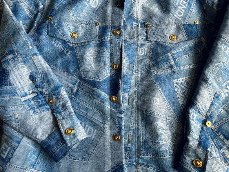 Versace Versace Men's denim jacket Size US L / EU 52-54 / 3 - 2 Thumbnail
