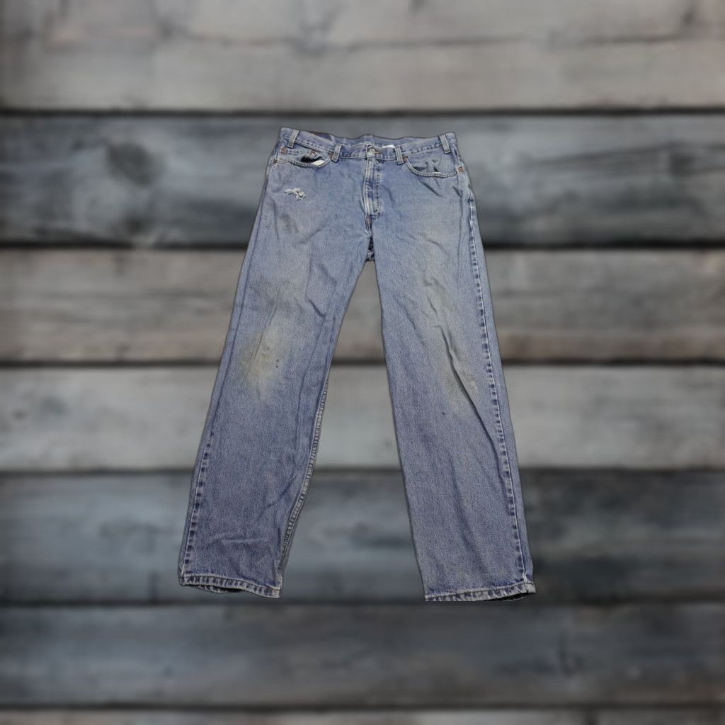 Levi's VINTAGE Levi's Jeans 550 Mens 36x32 Blue Light Wash Distressed Grunge Western Levi's 550 Jeans Mens 36x32 Blue Light Wash Distressed Grunge Western Size US 36 / EU 52 - 1 Thumbnail