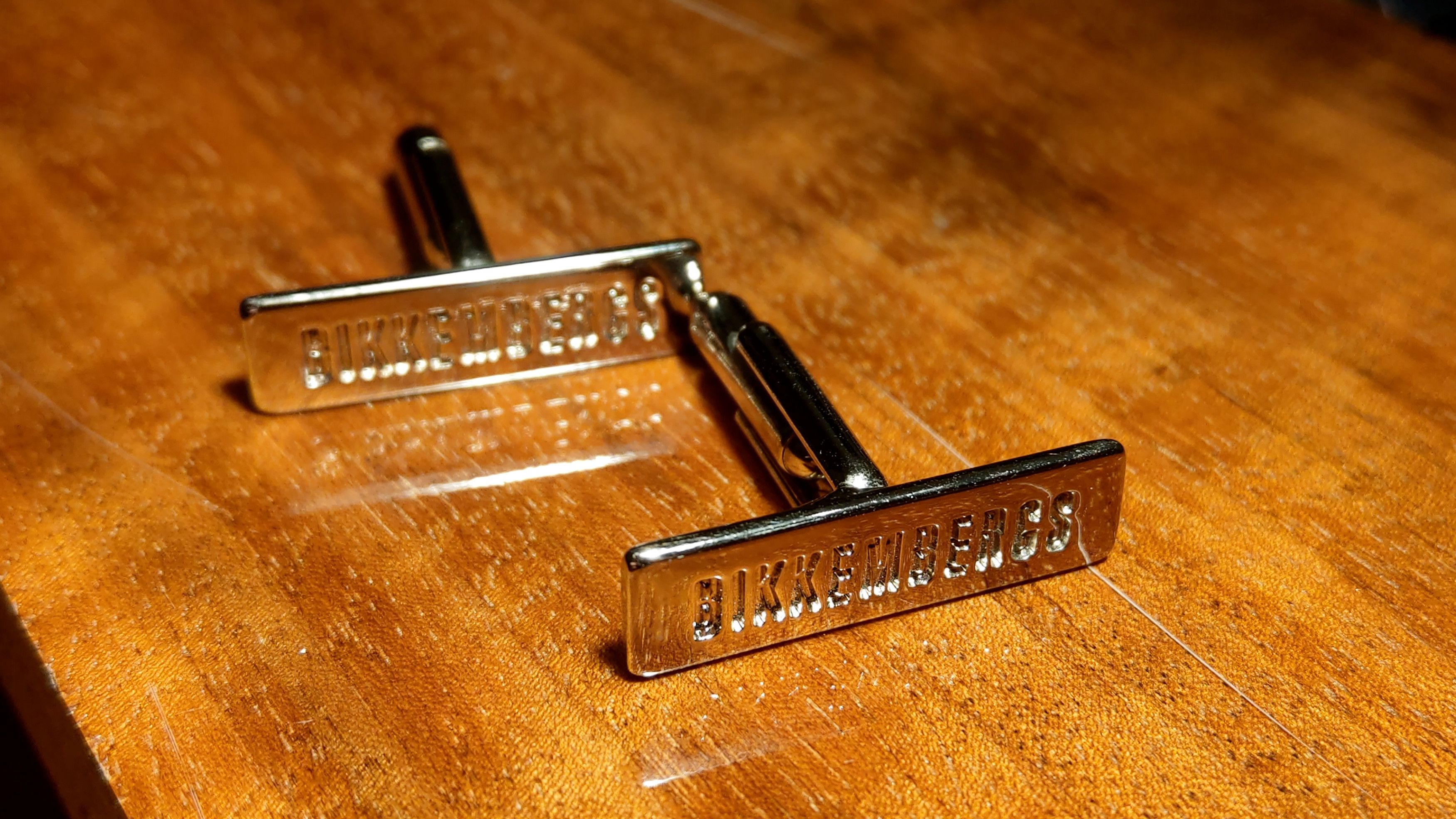 Dirk Bikkembergs Metal Typography Cufflinks BIKKEMBERGS [rare] Engraved Pins Size ONE SIZE - 4 Thumbnail