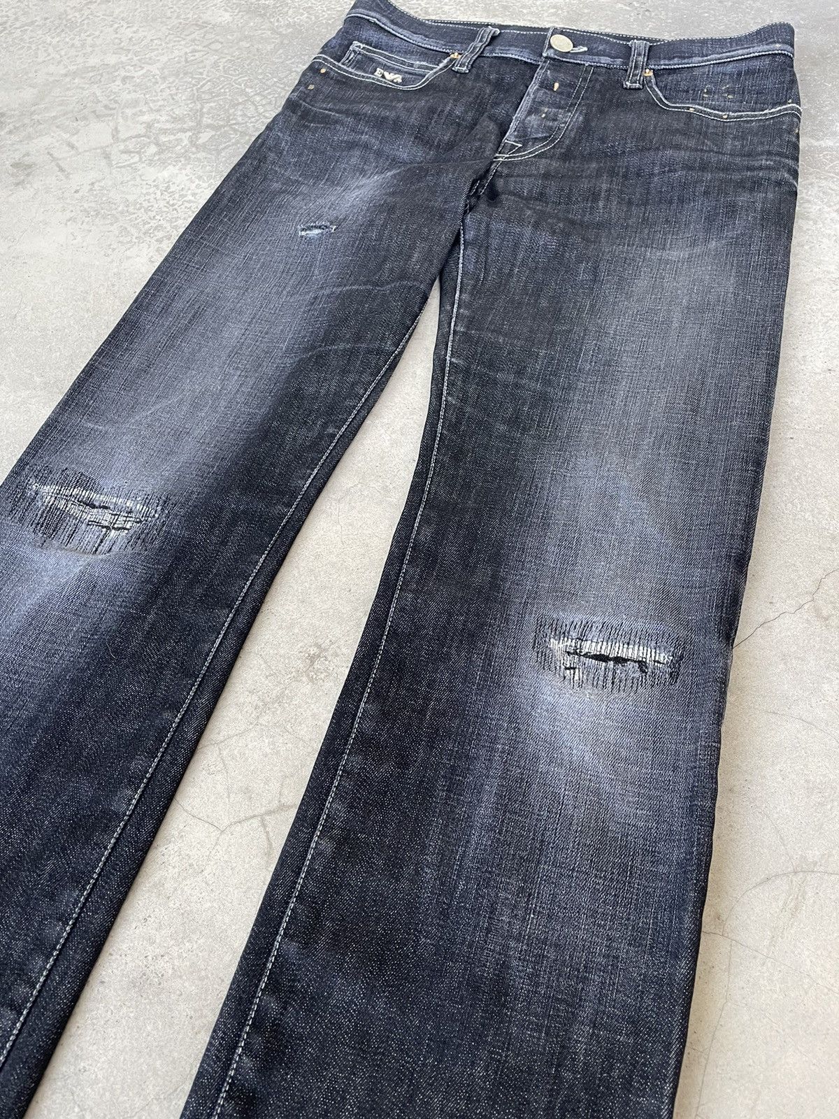 Emporio Armani Emporio Armani Distressed Denim Size US 30 / EU 46 - 2 Thumbnail