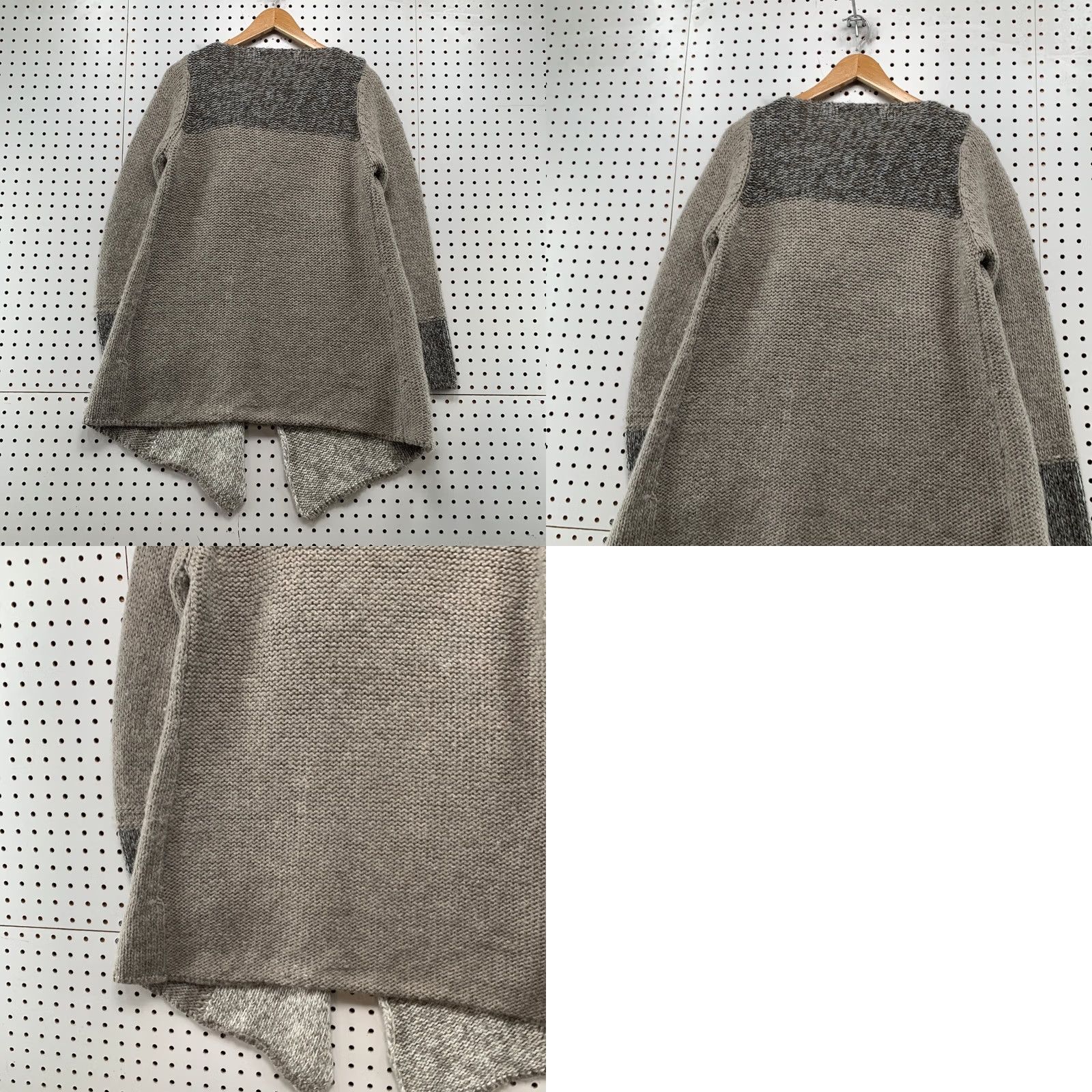 Vintage Lineamaglia Wool Alpaca Cardigan Sweater Womens Large Gray Knit Open Front ITALY Size L / US 10 / IT 46 - 9 Thumbnail