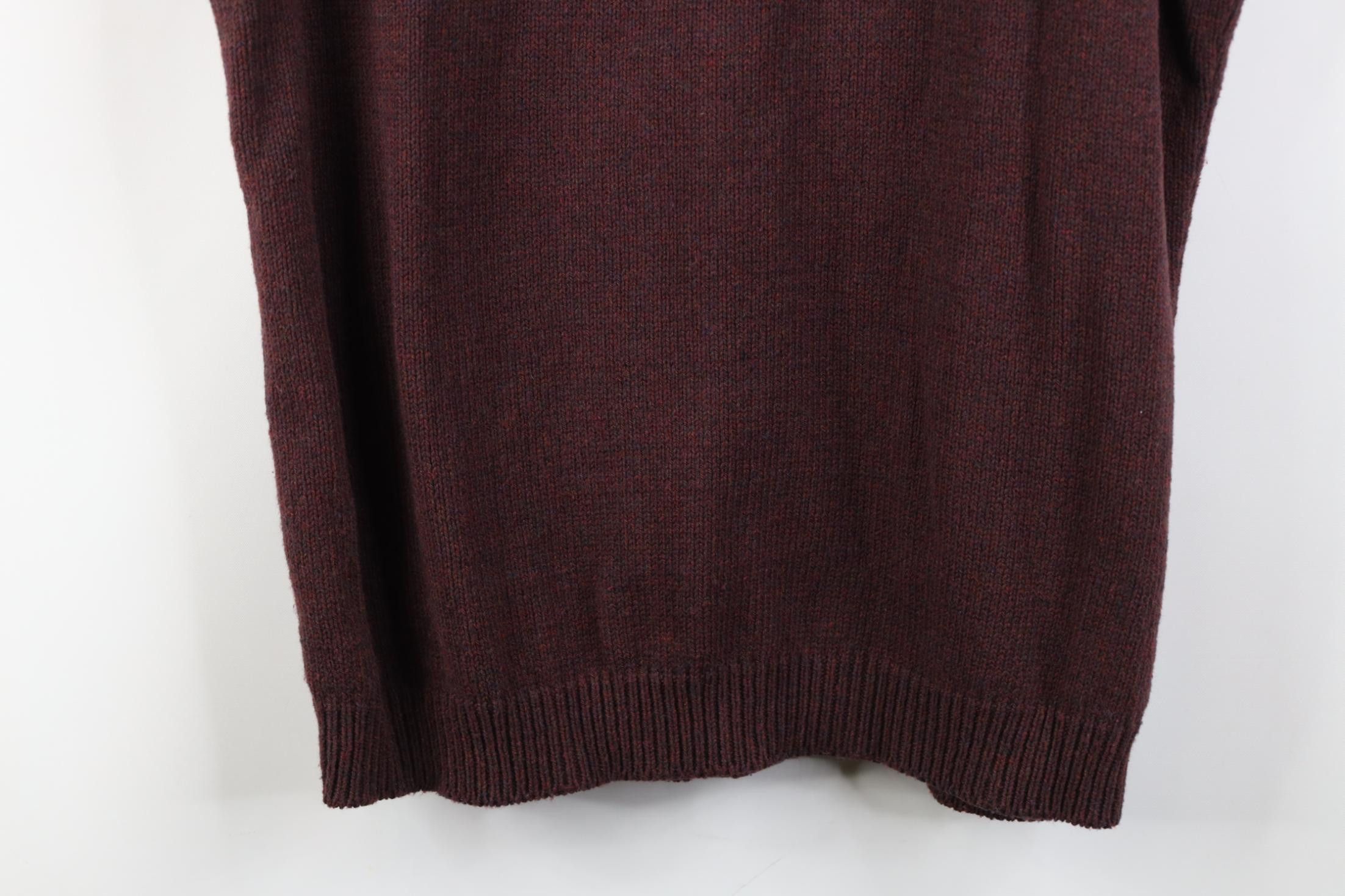 Vintage Vintage 90s Streetwear Ribbed Cable Knit Sweater Vest Red Size US L / EU 52-54 / 3 - 11 Thumbnail