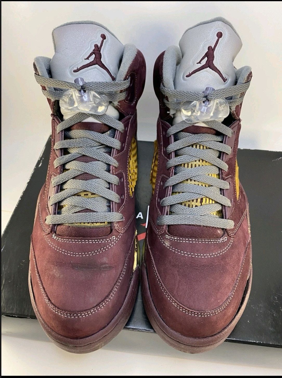 Jordan Brand Nike Air Jordan Retro 5 LS Burgundy 2006 Size 12 Men Size US 12 / EU 45 - 2 Thumbnail