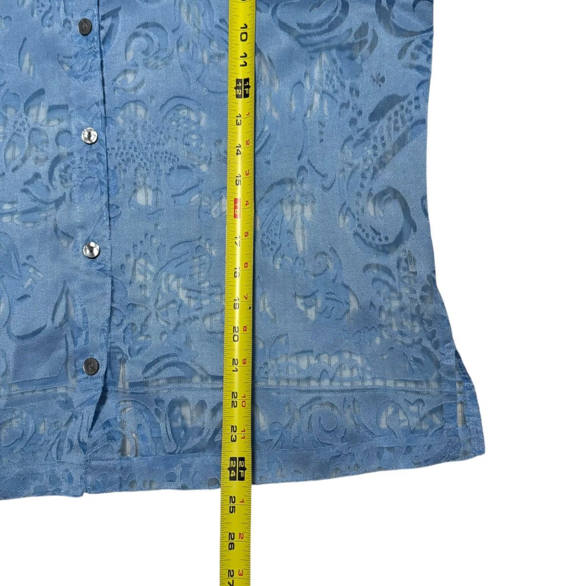 Other Vintage Choices Blue Casual Button Down Shirt Womens PXL Size XL / US 12-14 / IT 48-50 - 7 Thumbnail