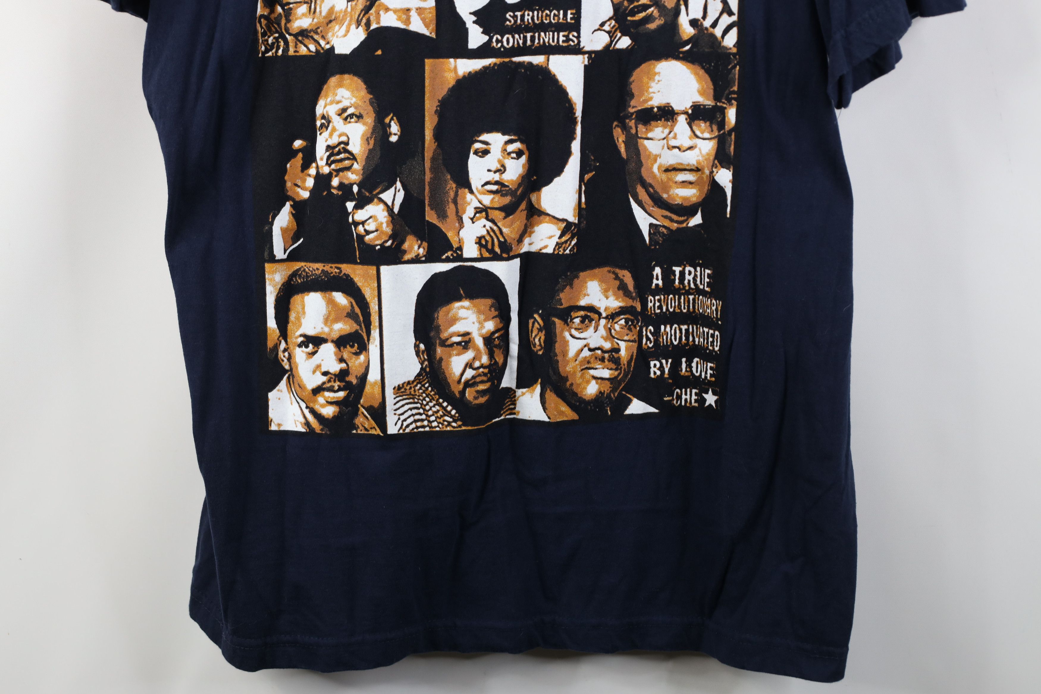 Vintage Vintage Y2K Streetwear Power Malcom X MLK Jr T-Shirt Blue Size US XXL / EU 58 / 5 - 3 Thumbnail