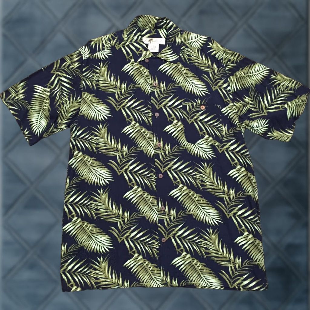 Vintage Joe Marlin Shirt Mens Large Black Floral Short Sleeve Button Up Size US L / EU 52-54 / 3 - 1 Thumbnail