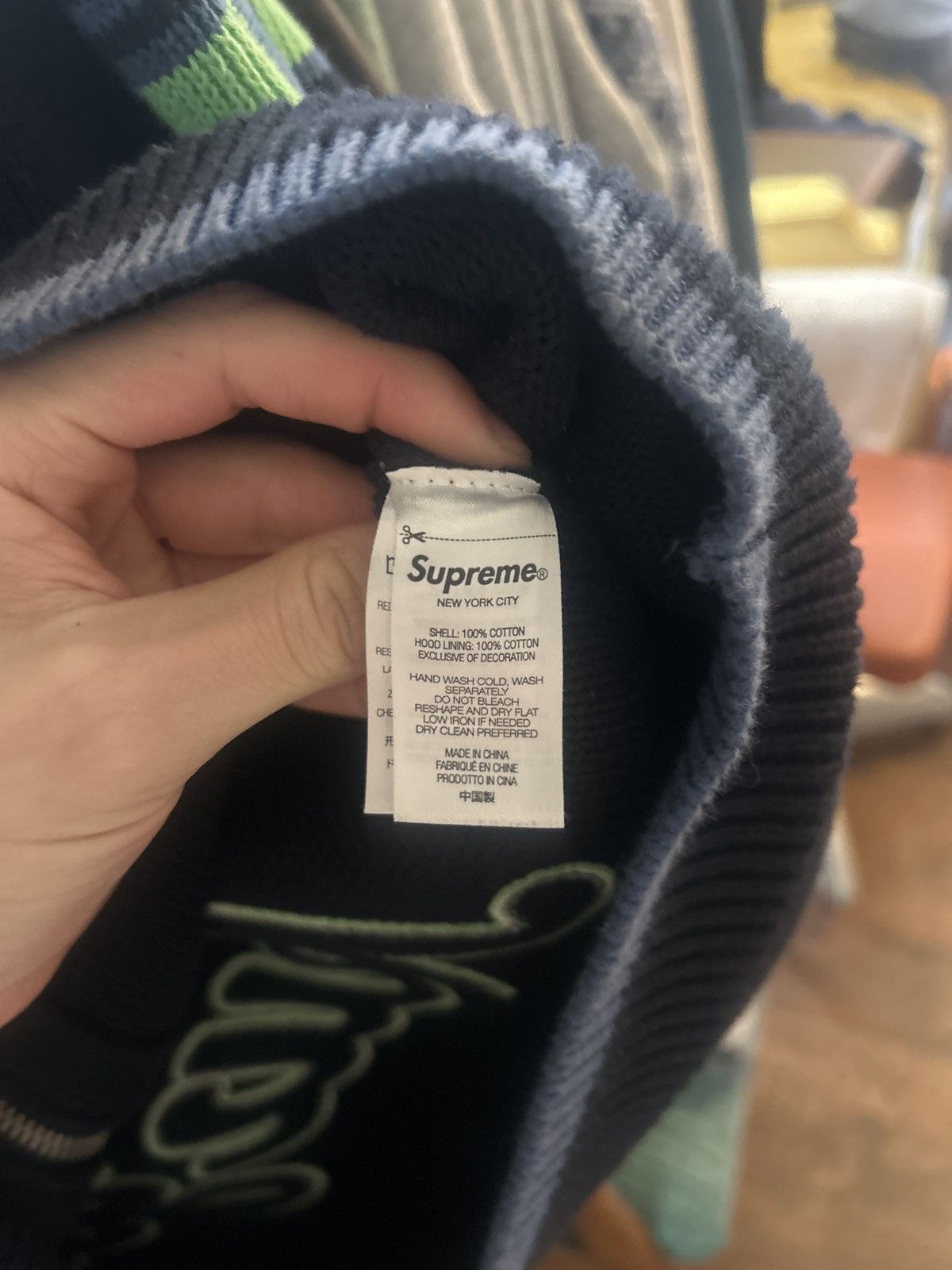 Supreme 🚨Rare New York 🗽Supreme Zip Up Sweater Chenile Numbers Size US M / EU 48-50 / 2 - 9 Thumbnail