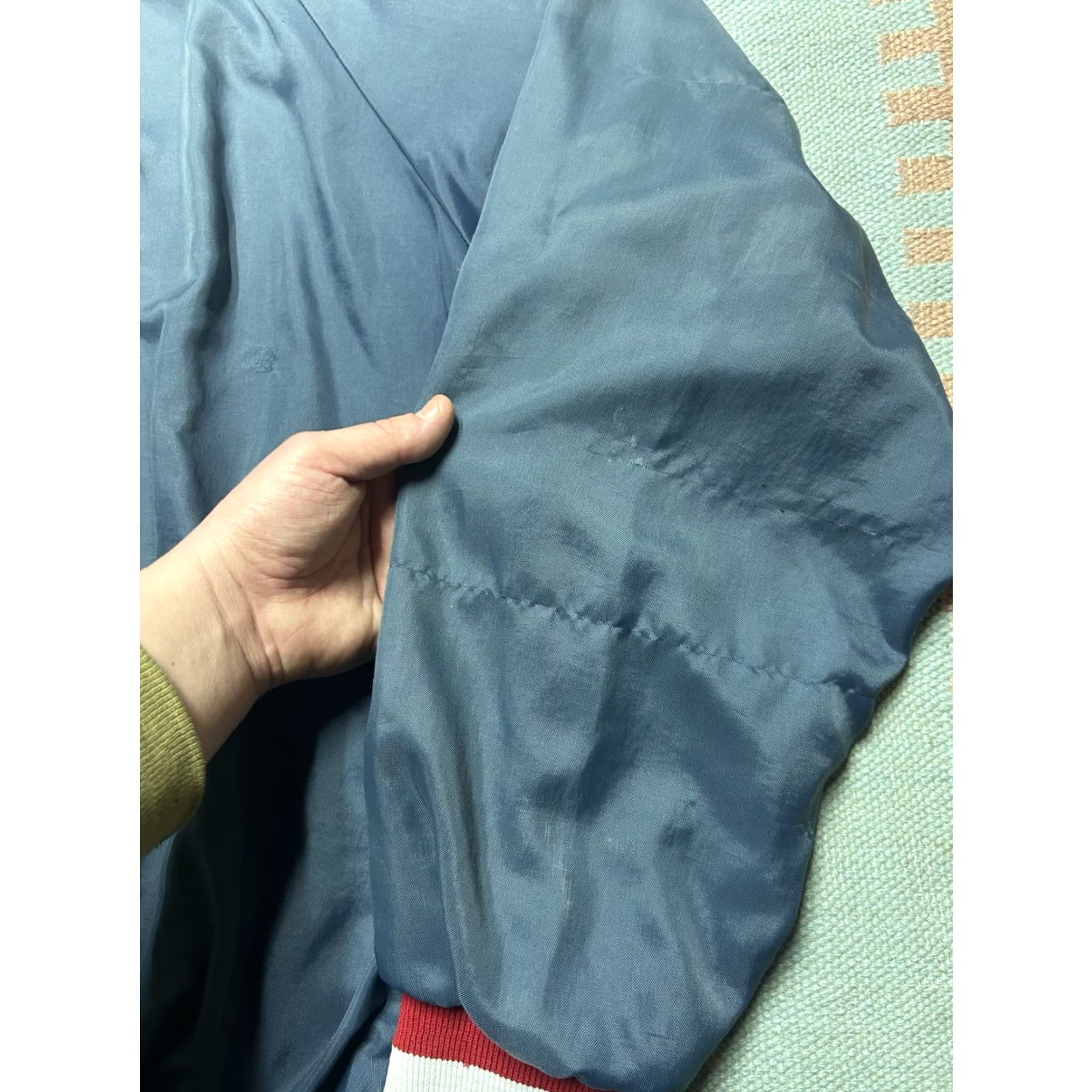 Vintage VINTAGE 80s satin bomber jacket nylon pullover 1/2 zip lined mens 3XL blue jacket satin nylon bomber 80s 90s Honig’s Mens Blue 3XL Zip Jacket Size US XXL / EU 58 / 5 - 2 Thumbnail
