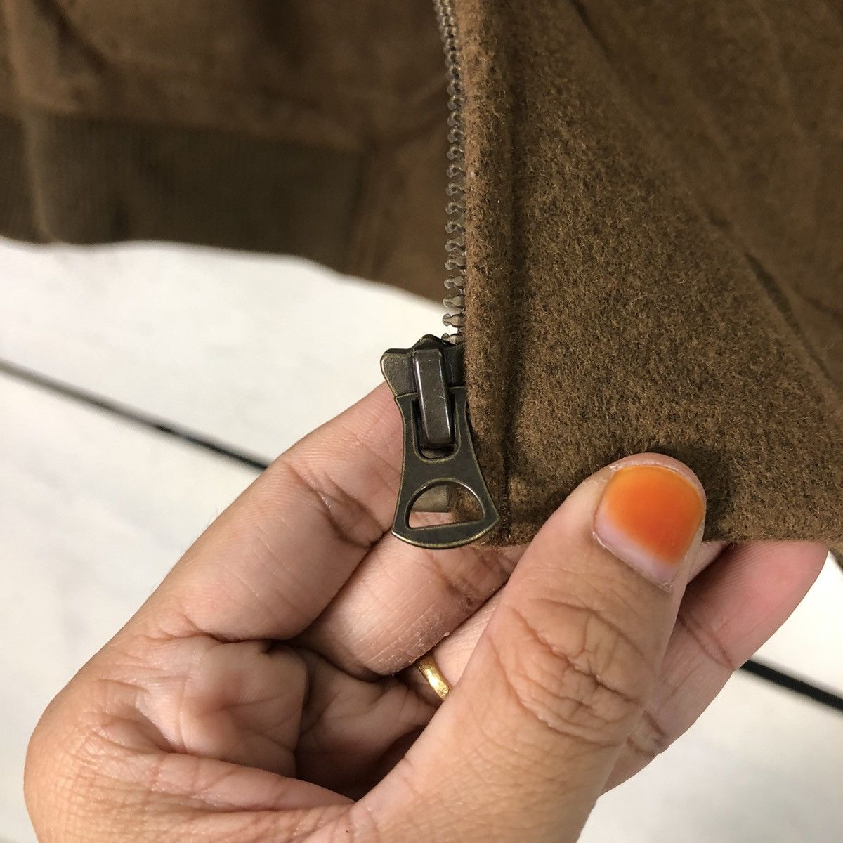 Japanese Brand 📌Rich Brown Vintage Wool Bomber Jacket Uniqlo Issey Miyake Size US M / EU 48-50 / 2 - 17 Thumbnail