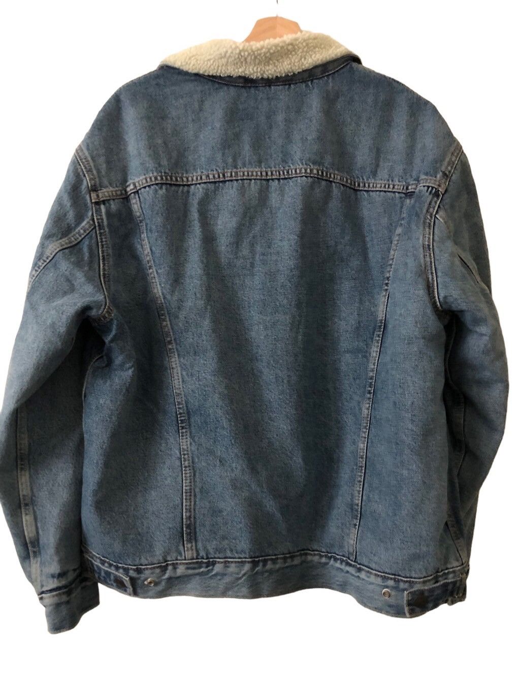 Levi's Levi Vintage Washed Sherpa Lined Denim Trucker Jacket Size US L / EU 52-54 / 3 - 3 Thumbnail