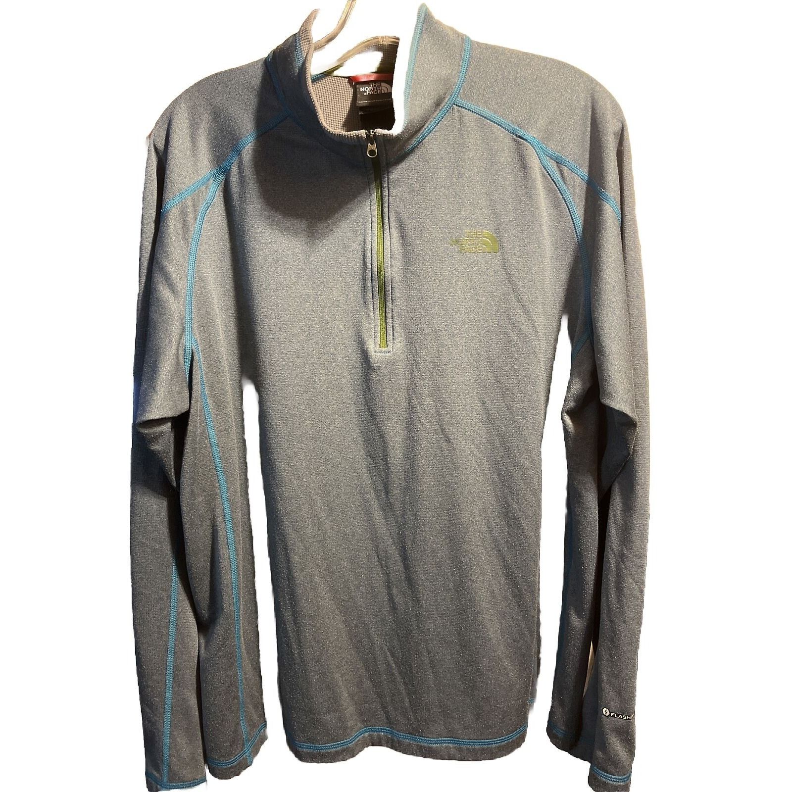 The North Face The North Face Mens L Grey Blue LS 1/4 Zip Polyester Jacket Size US L / EU 52-54 / 3 - 1 Thumbnail