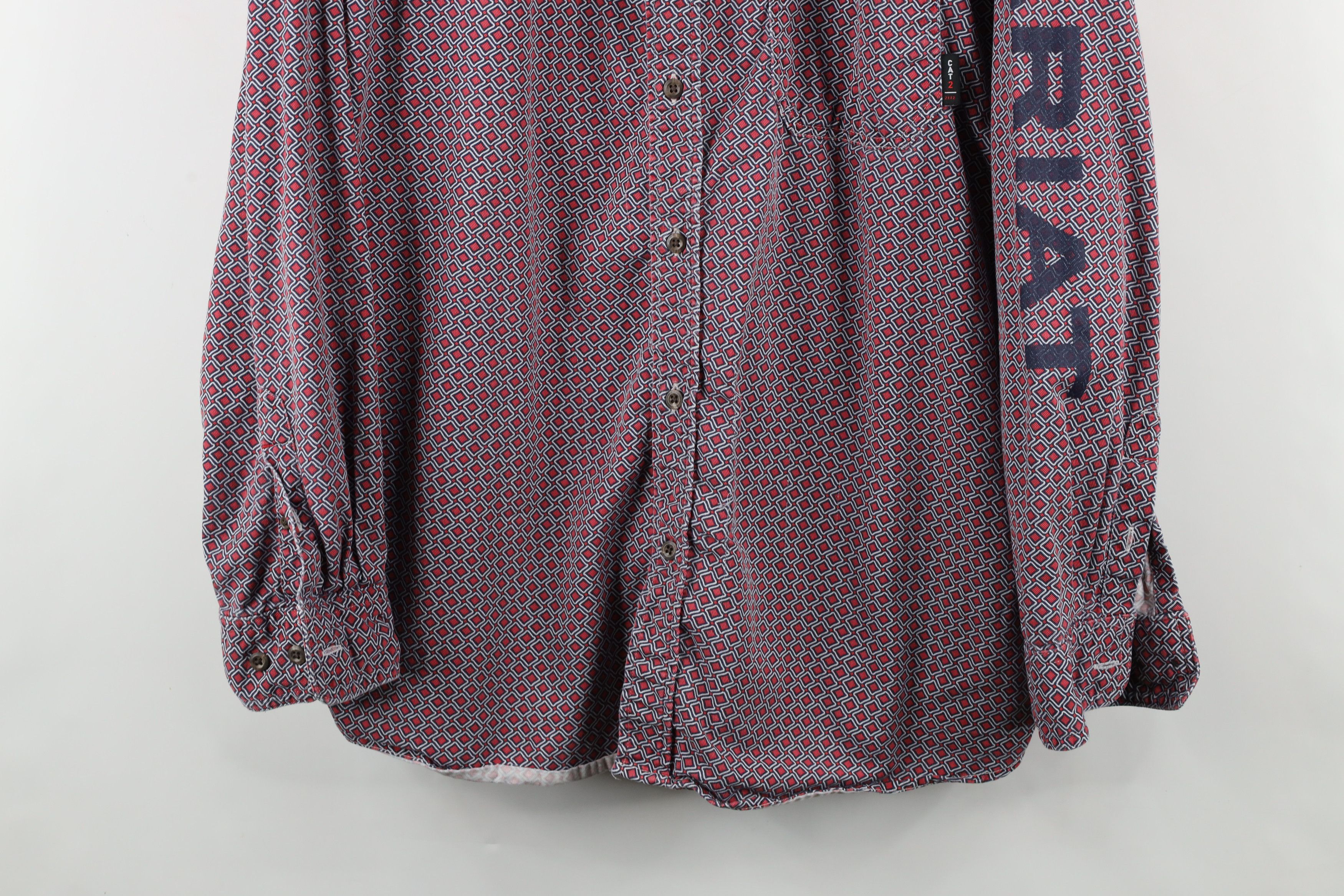 Ariat × Vintage Ariat FR Fire Flame Resistant Geometric Button Shirt Red Size US XXL / EU 58 / 5 - 3 Thumbnail